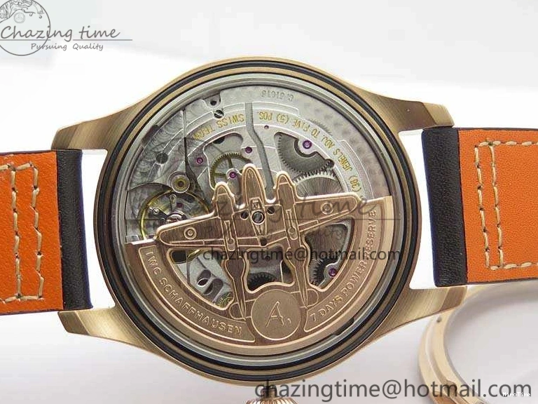 MIROTIME 0125 Popular Big Pilot Real PR IW502706 RG YLF 1:1 Best Edition Brown Dial On Calfskin Strap A 7223